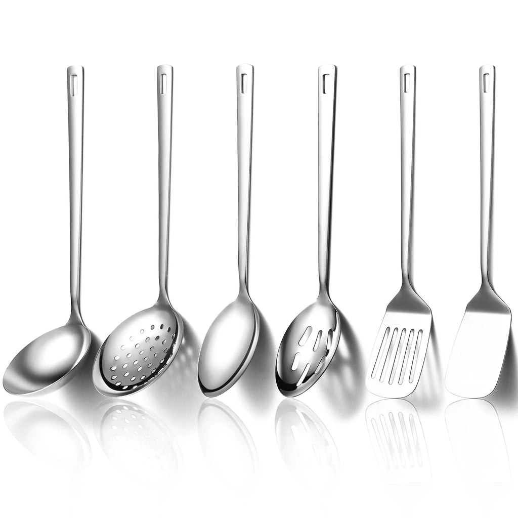 Kitchen Utensils Set 6pcs, Stainless Steel Cooking Utensils Set, Heavy Duty
